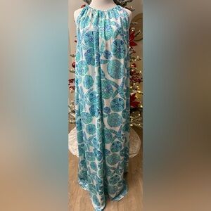 Lilly Pulitzer Blue and Green Patterned Skirt